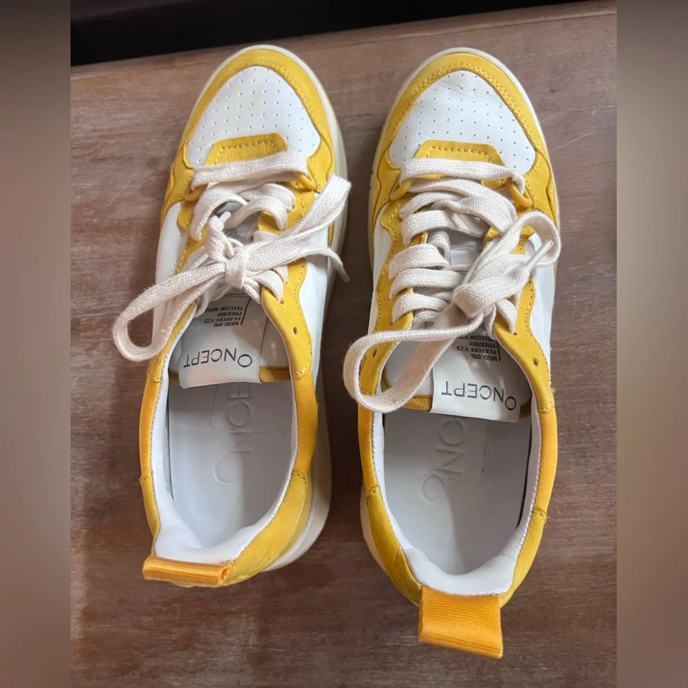 ONCEPT Women’s Phoenix Sneakers in White Yellow Maize Size 8 | Worn Once! - Picture 3 of 13